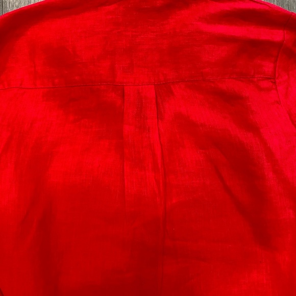 Like New Charter Club Luxury Linen Button Down Blouse Top - Picture 5 of 10